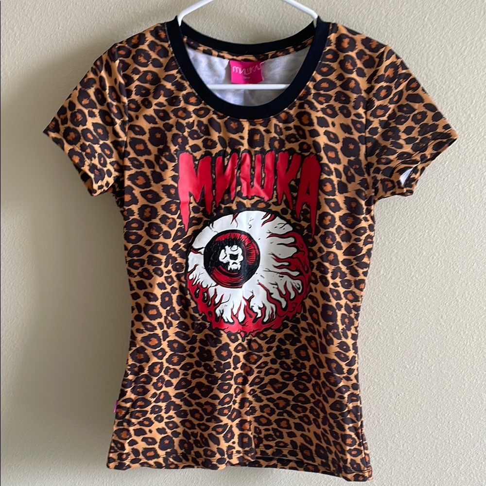 Mishka Brown Leopard Eye Graphic Tee